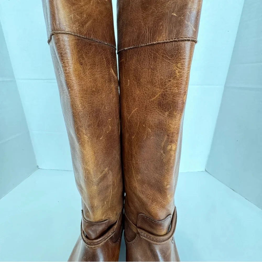 FRYE size 11 Melissa leather riding boots in sturdy leather small ankle buckle - Picture 6 of 16